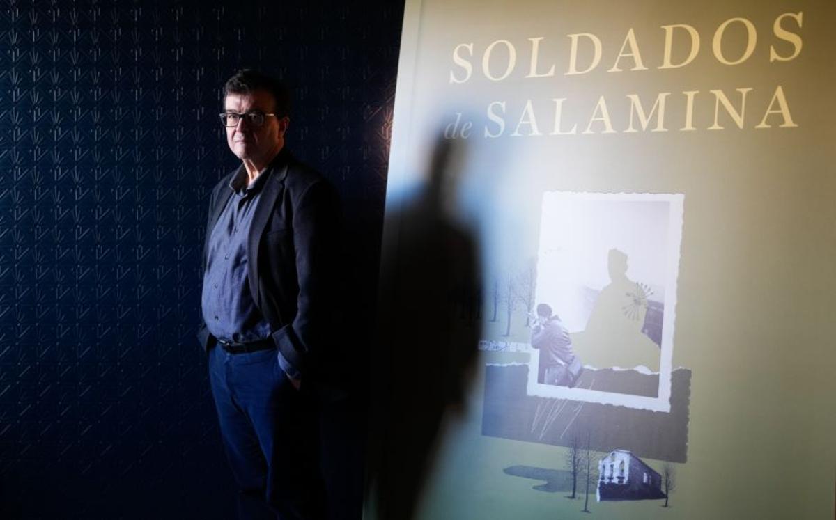 Javier Cercas, aquest dijous a Madrid, presentant l'edició commemorativa de «Soldados de Salamina».