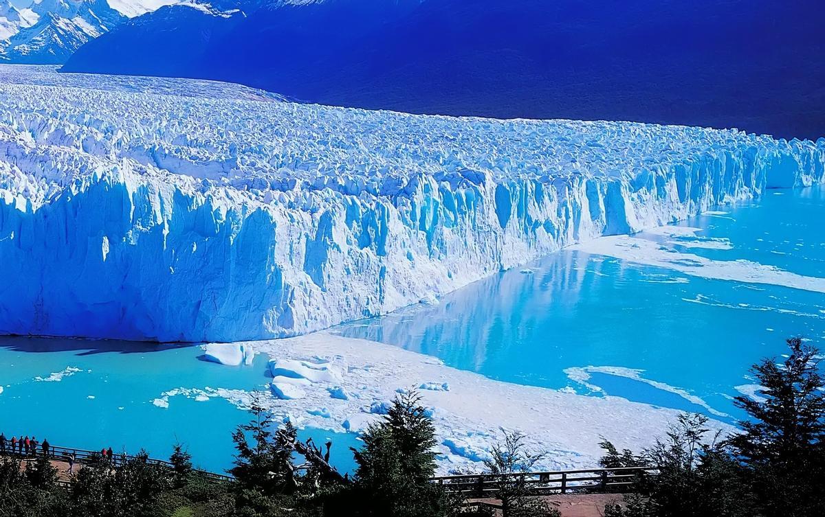 Imagen del frente del glaciar