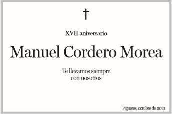Esquela Manuel Cordero Morea