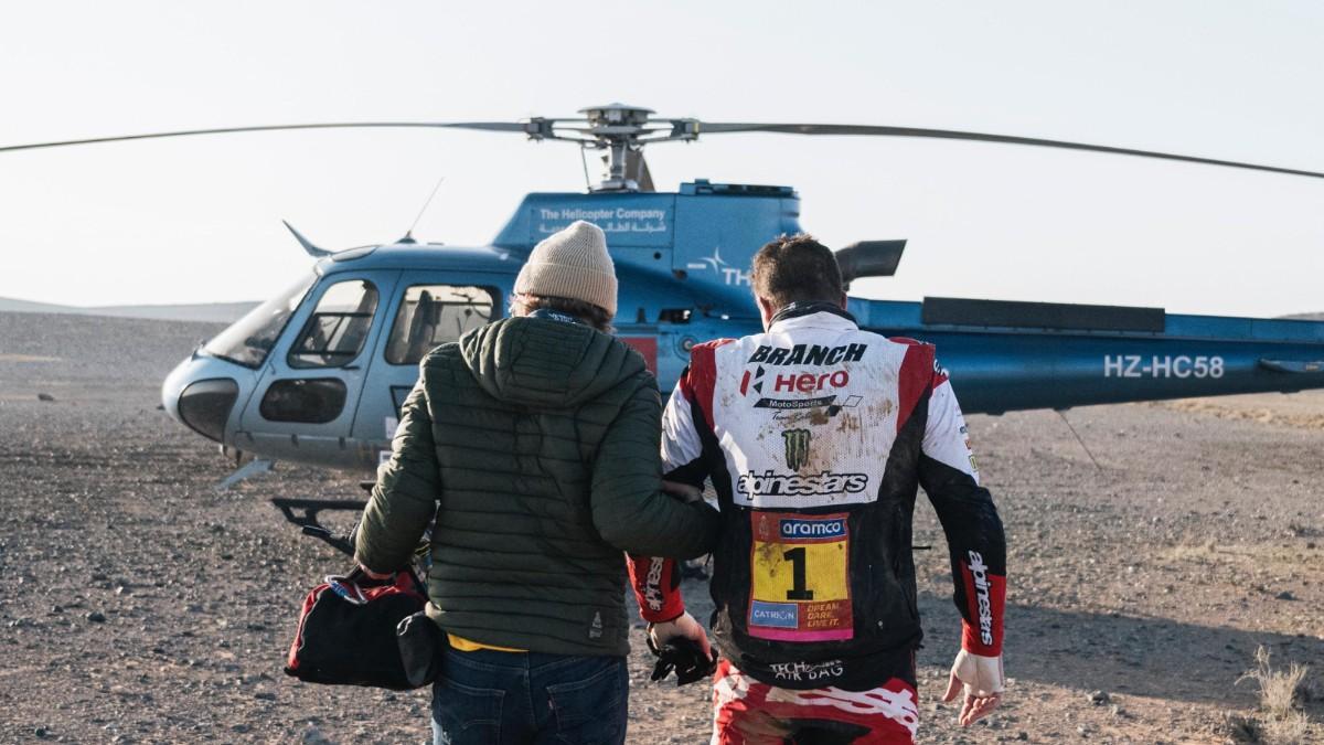 Ross Branch, evacuado en helicóptero