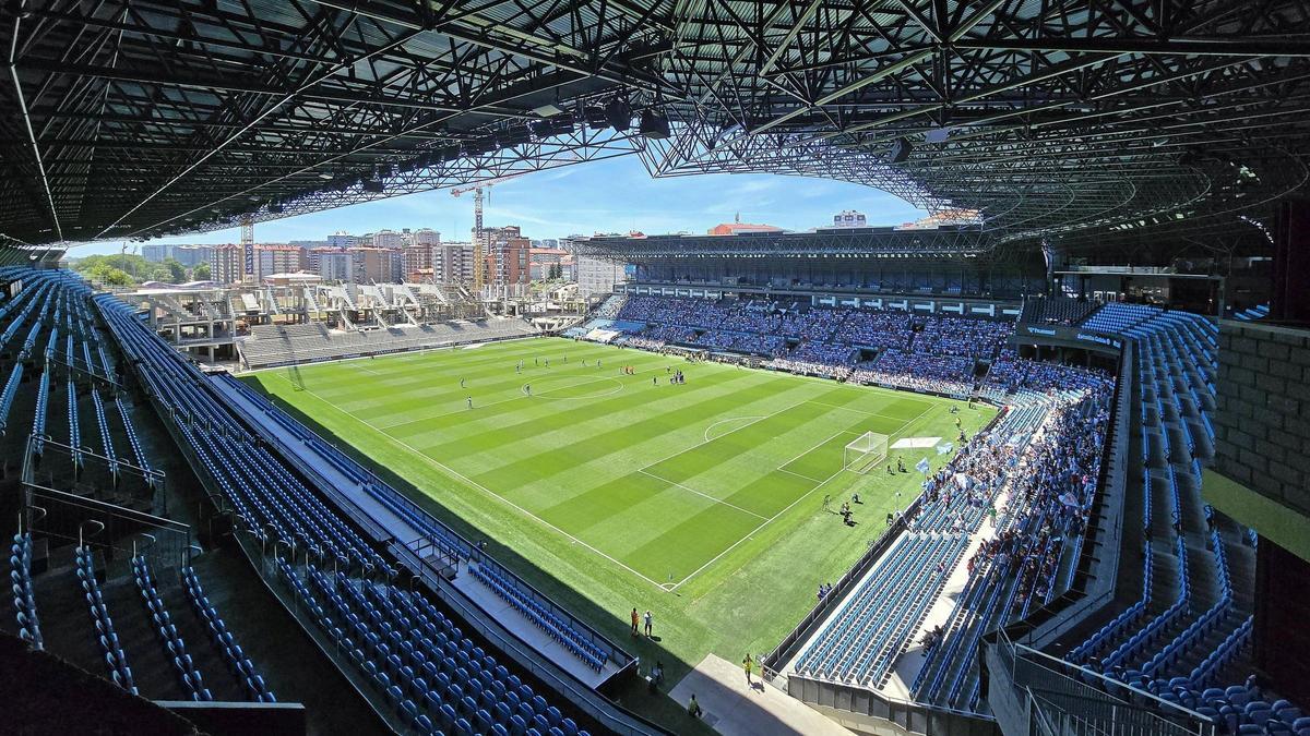 Balaídos, en el partido contra el Europa.