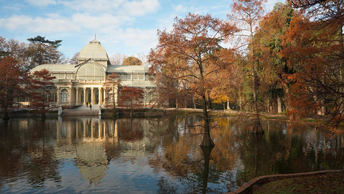 Palacio de Cristal en el Parque del Retiro, Madrid España