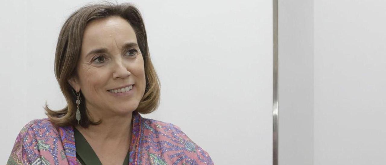 Cuca Gamarra, durante su visita a Oviedo, el pasado jueves. | Fernando Rodríguez
