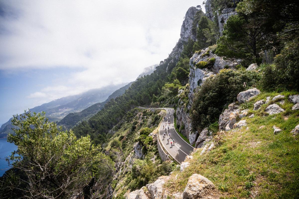 El pelotón de la Mallorca 312 OK Mobility llena de color las carreteras de la isla
