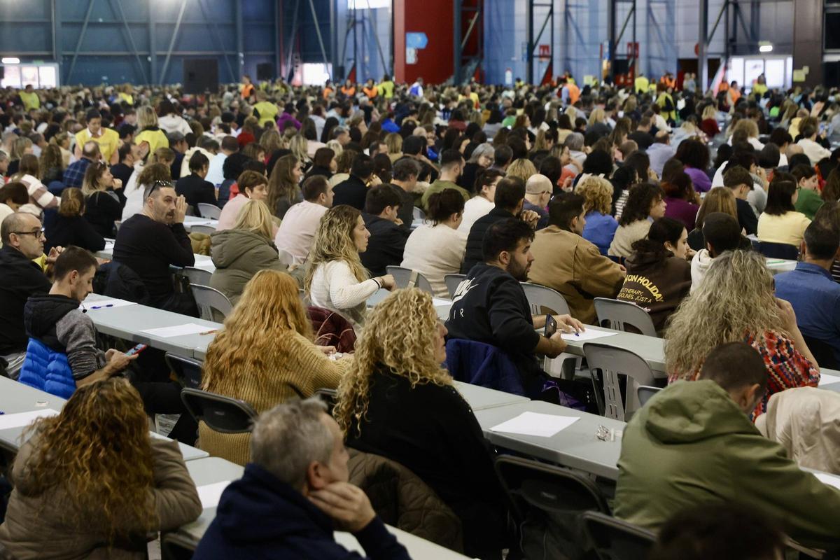 Examen de una oposición del Sespa celebrado el pasado 8 de noviembre.