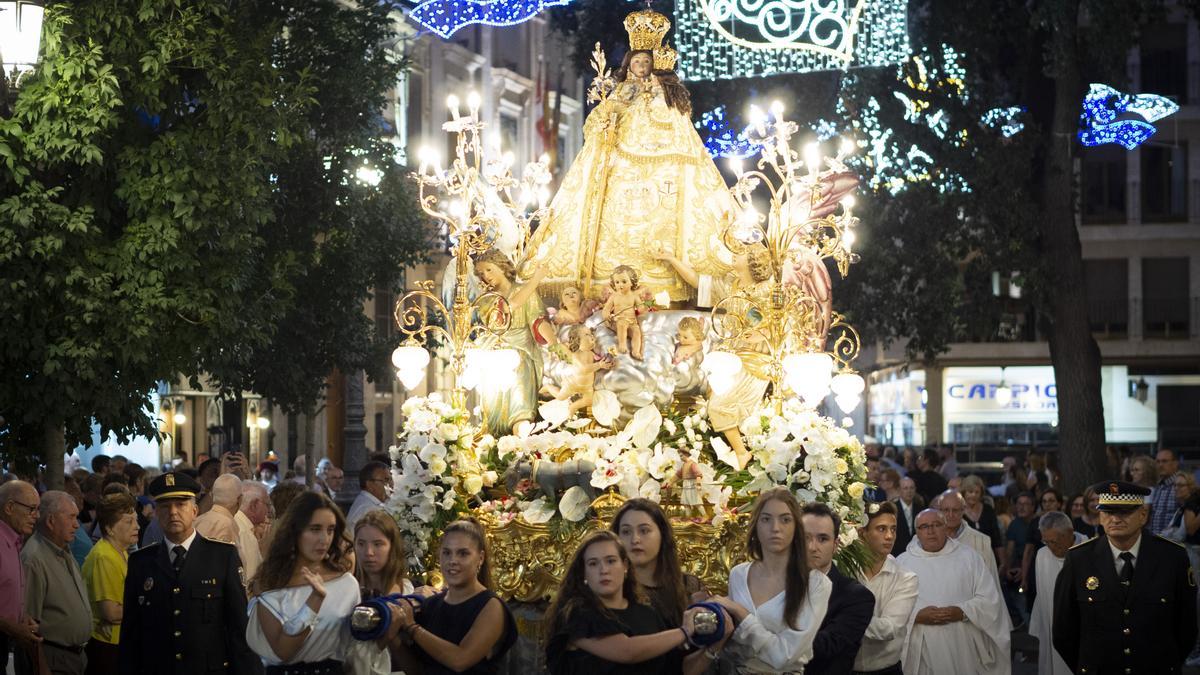 Procesión en honor a la patrona de Sueca, la Virgen de Sales, en septiembre de 2019.