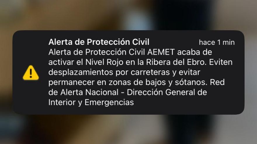 La dana obliga a enviar una alerta masiva a móviles en Zaragoza por primera vez en la historia