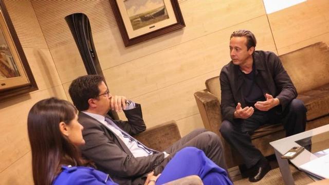 Por la izquierda María González, Óscar López y Ángel Maldonado.    |