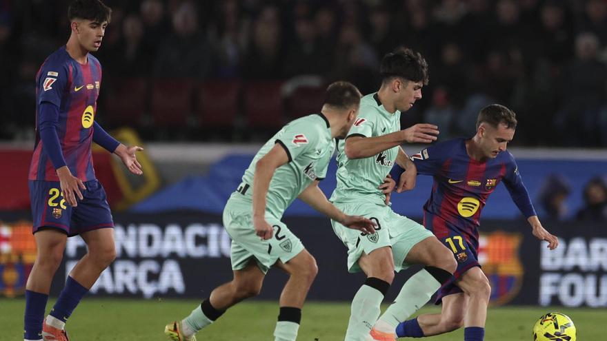 Casadó y Bernal, en el partido frente al Athletic.