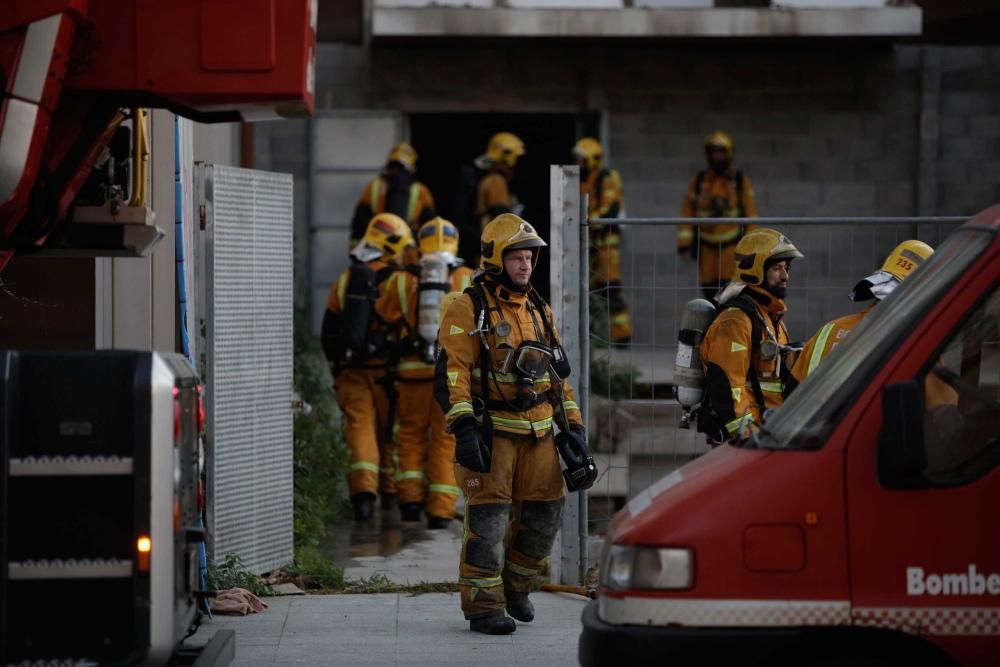 Incendio en el edificio de Gesa