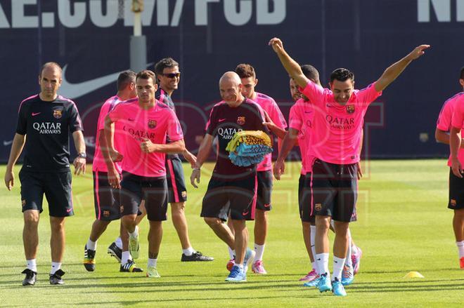 El entrenamiento del Barça, en imágenes