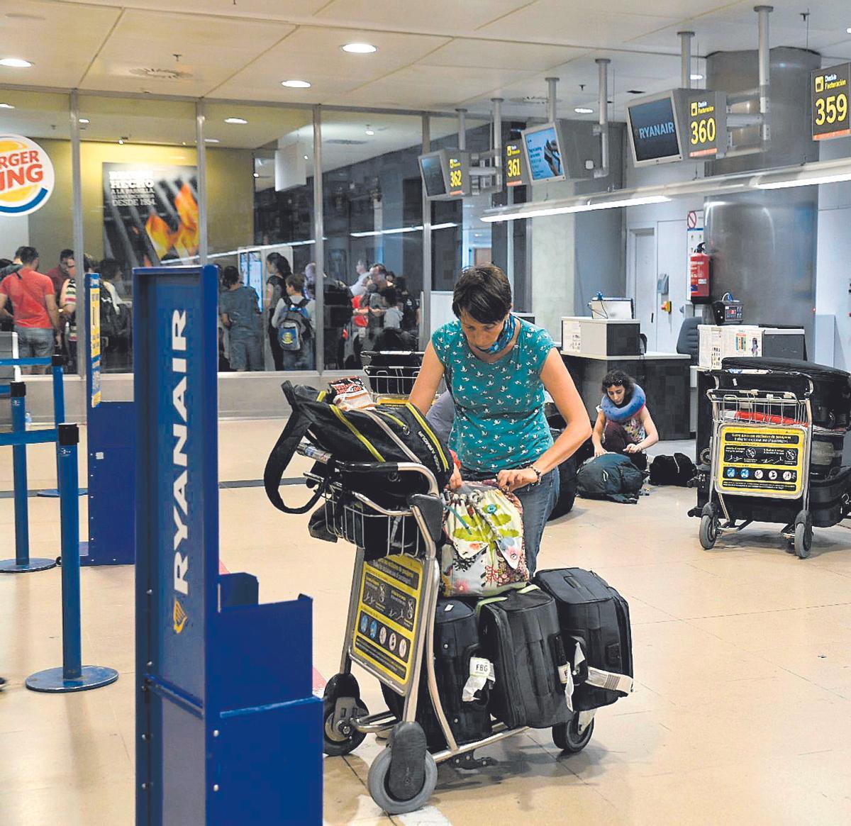 Pasajeros en el aeropuerto