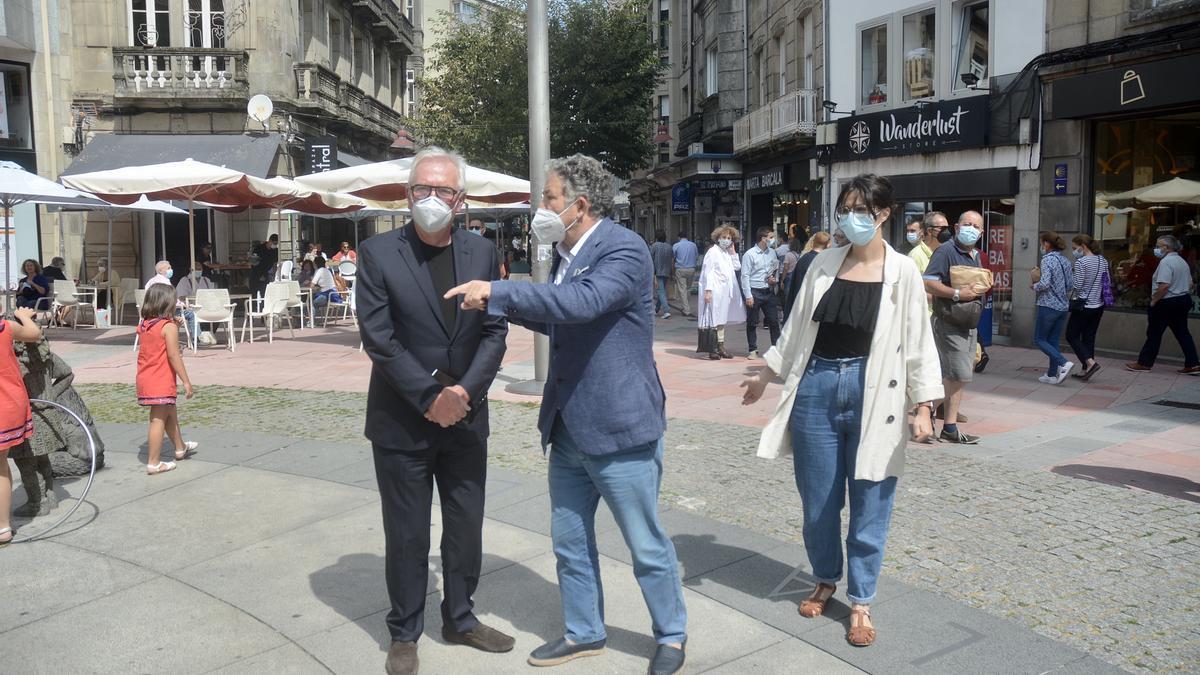 Chipperfield, con el alcalde, en la mañana de este jueves