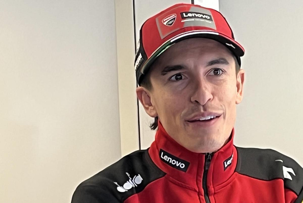 Marc Márquez (Ducati), hoy, en Le Mans (Francia).