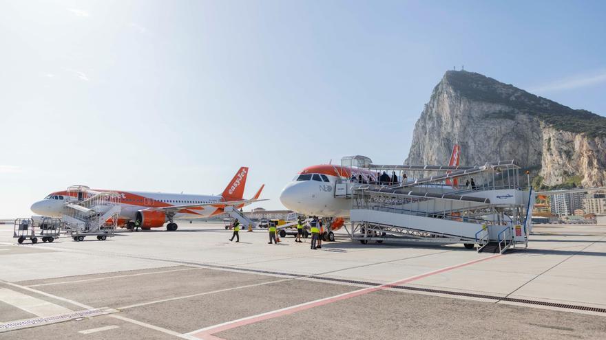 Vista del aeropuerto de Gibraltar.
