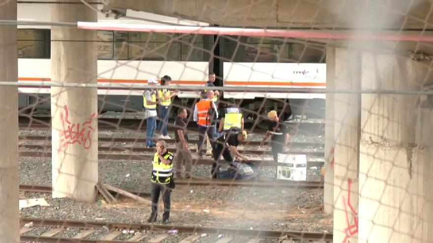 Tren en el que ha sido hallado el cadáver de Álvaro Prieto.