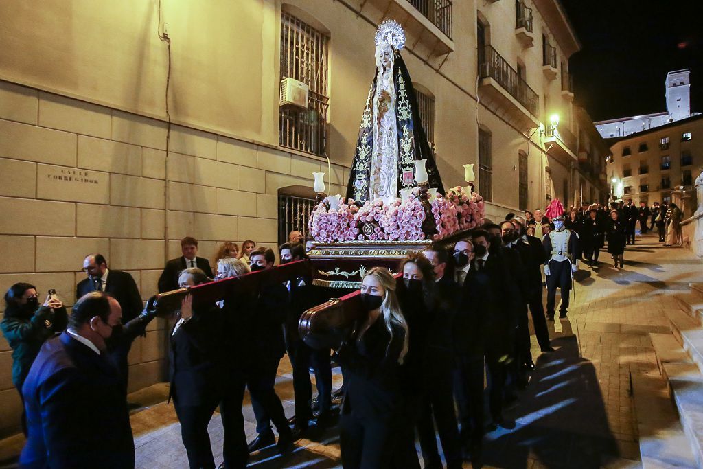 Semana Santa de Lorca 2022: Virgen de la Soledad del Paso Negro, iglesia y procesión