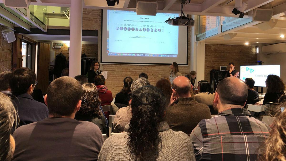 Presentación de StoryData en el marco del Open Data Day 2018, en Barcelona.