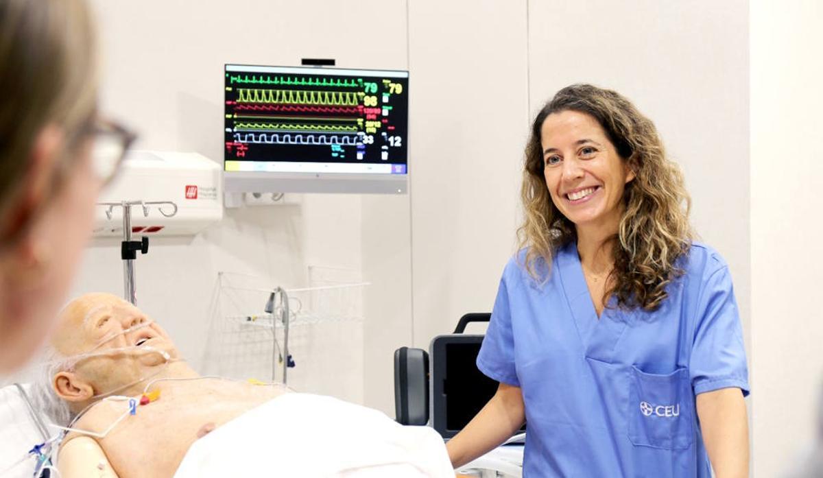 Estudiante en una simulación