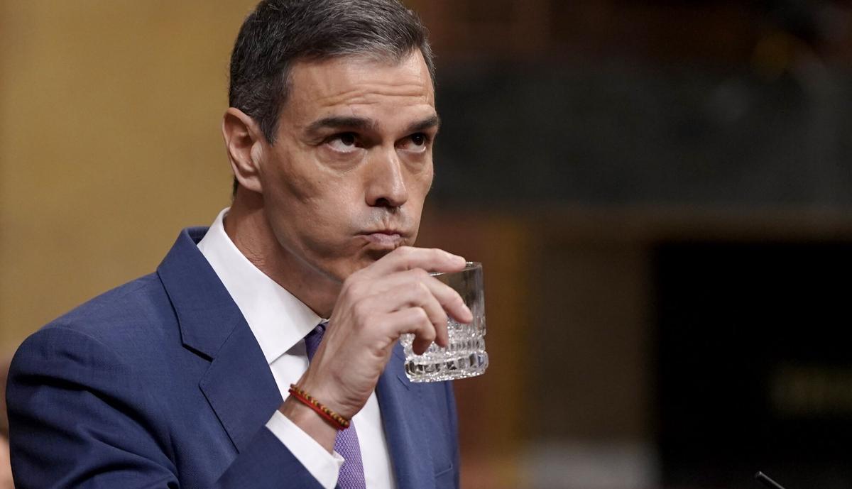 El presidente de Gobierno, Pedro Sánchez, durante su comparecencia en el Congreso de los Diputados el pasado 7 de mayo.