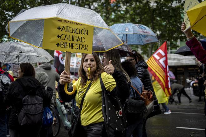 Manifestación de las educadoras de 0 a 3 años en Zaragoza.