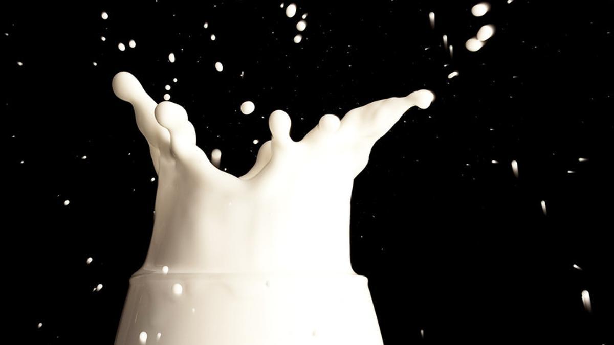 Copa de leche para ilustrar leche sin lactosa