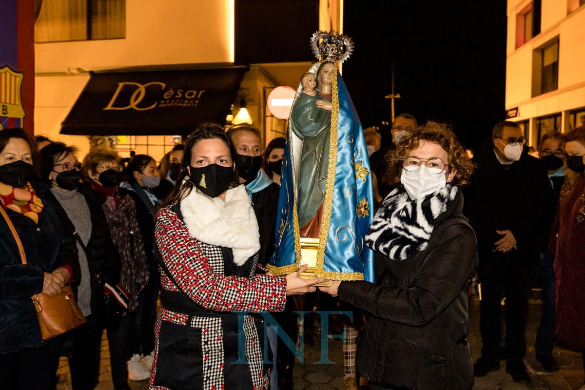 Dos años después de que el mundo se parara por el estallido de la pandemia de coronavirus, las puertas de la iglesia de San Jaime y Santa Ana se han vuelto a abrir al filo de las 5.30 de la madrugada para festejar de nuevo el 16 de Marzo, el día en el que se conmemora la Trobada de la Mare de Déu