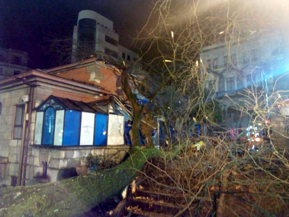 Daños en El Escorialín por el viento.