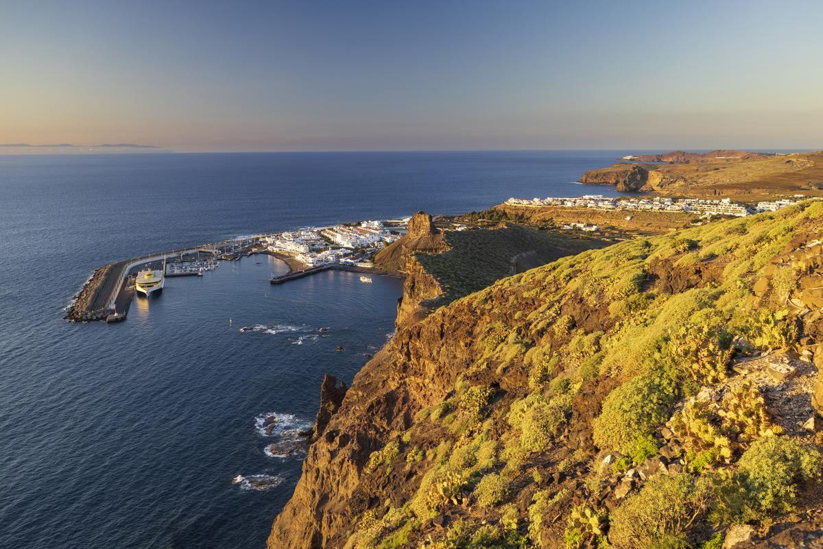 El puerto de las Nieves, en Agaete.