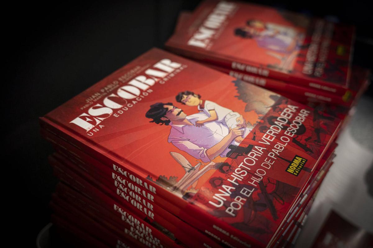 BARCELONA. 12 DE NOVIEMBRE DEL 2025. PHOTOCALL Y RUEDA DE PRENSA DEL CÓMIC AUTOBIOGRÁFICO DE JUAN PABLO ESCOBAR, HIJO DE NARCO PABLO ESCOBAR EN NORMA CÓMICS. FOTOS DE SANDRA ROMAN