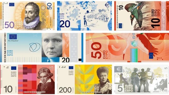 De personajes históricos a ríos y pájaros: estas son las propuestas para los nuevos billetes de euro