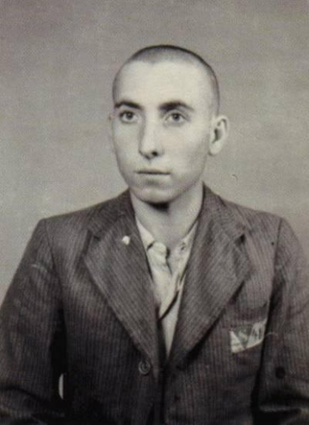 José Alcubierre, tras ser liberado del campo de concentración de Mauthausen.