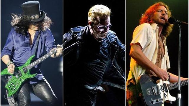 Guns'n Roses, U2 y Pearl Jam.