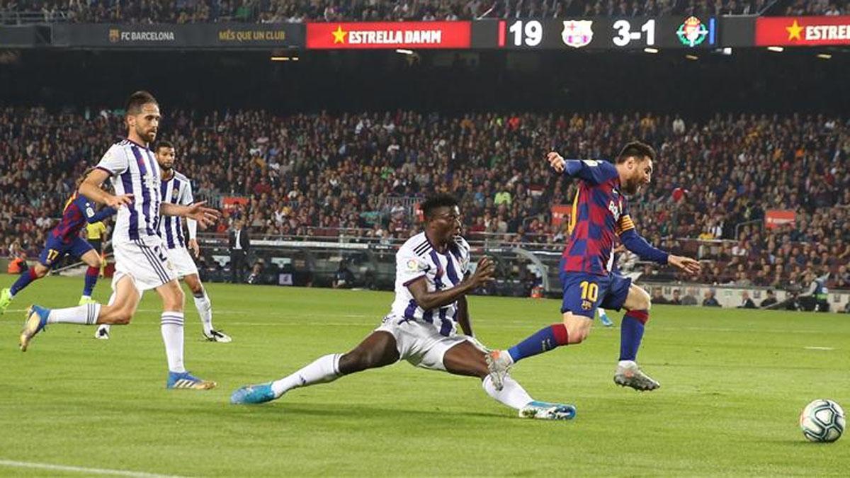 Leo Messi, en una acción del partido de la pasada temporada