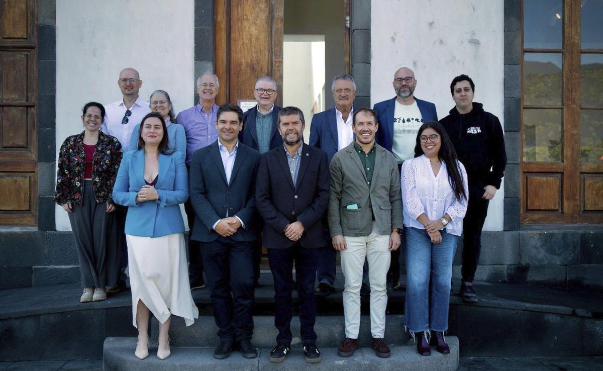 Momento del acto de inauguración del laboratorio del Observatorio del Cambio Climático de Fuencaliente.