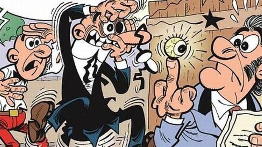 Una viñeta de Mortadelo y Filemón.