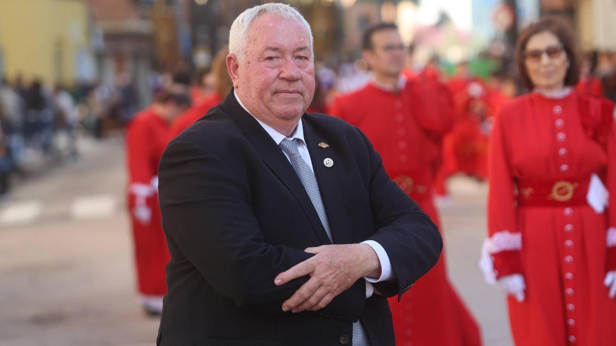 José España en la procesión diocesana de este año en Alzira.