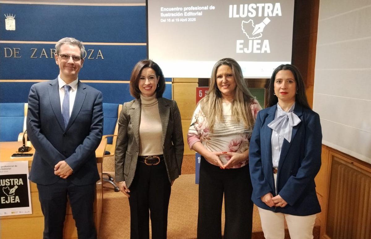 Presentación de Ilustra Ejea en la Sala de Prensa de la Diputación de Zaragoza.