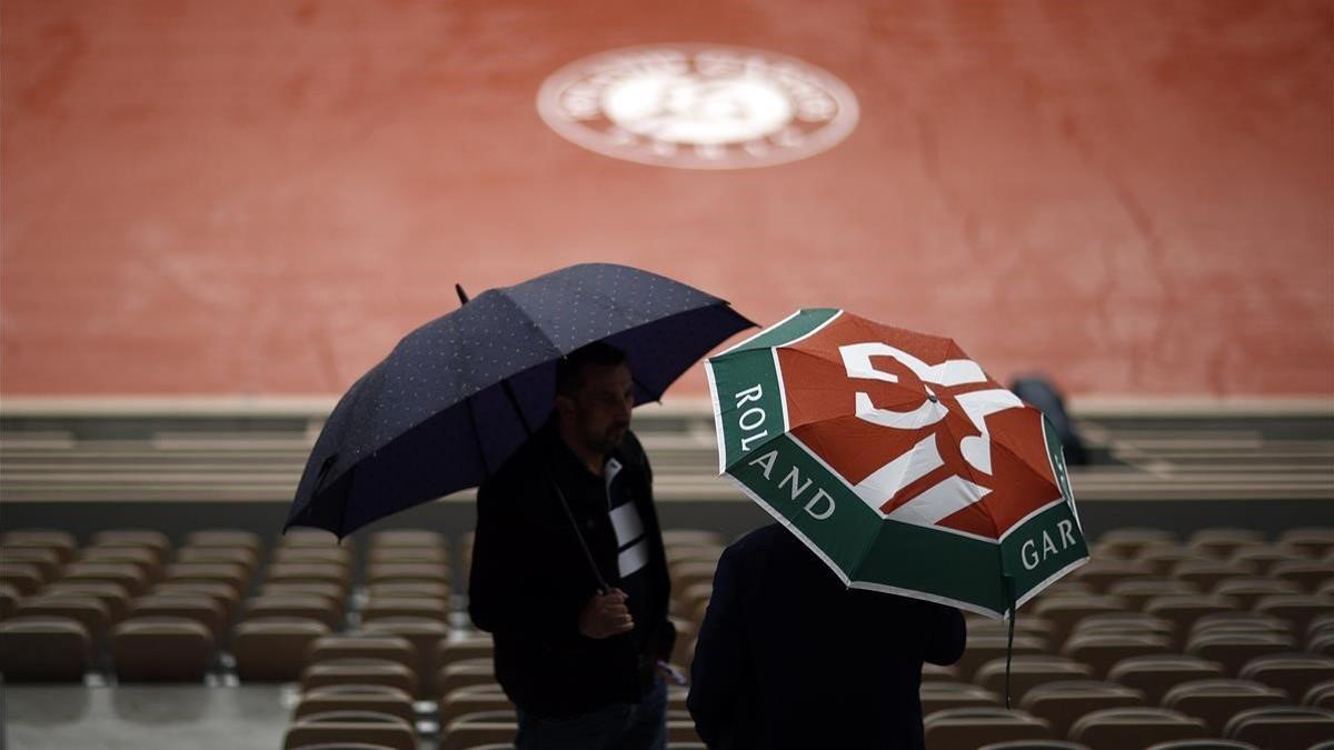 La lluvia que cayó a lo largo de este miércoles en París.