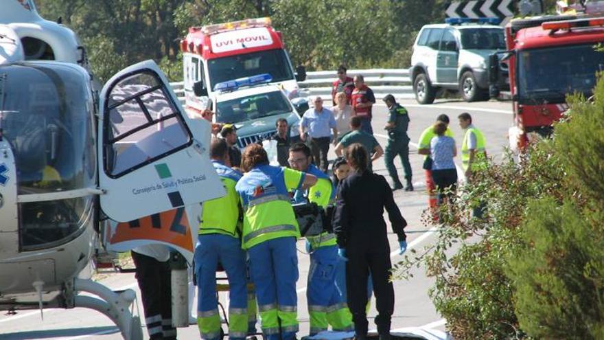 Ocho heridos, dos de ellos graves, en un accidente en Jarandilla