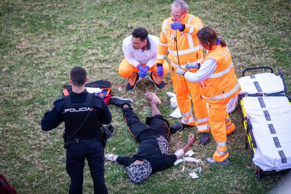 Herido grave un joven haciendo 'parkour' en València