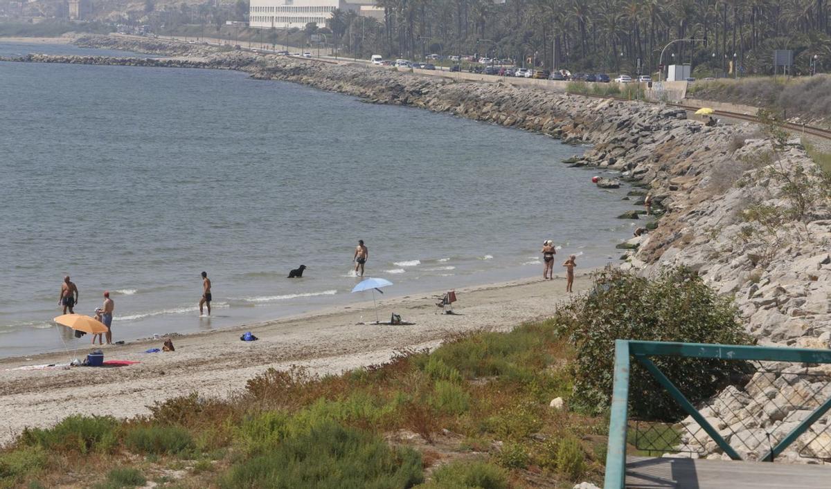 Bañistas en la playa de San Gabriel.  | JOSE NAVARRO