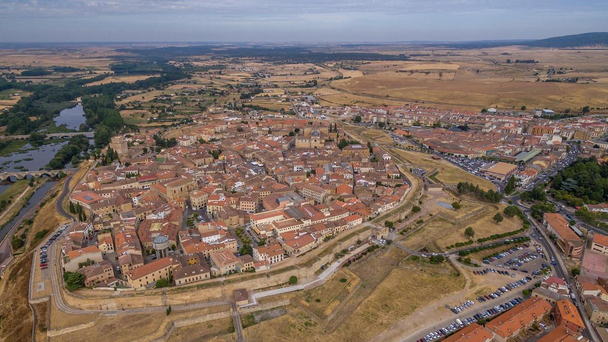 Vista aérea de Ciudad Rodrigo.