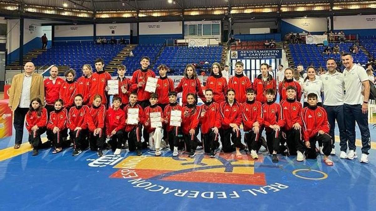 Selección balear de taekwondo en los Campeonatos de España cadete y sub-21 en Cartagena