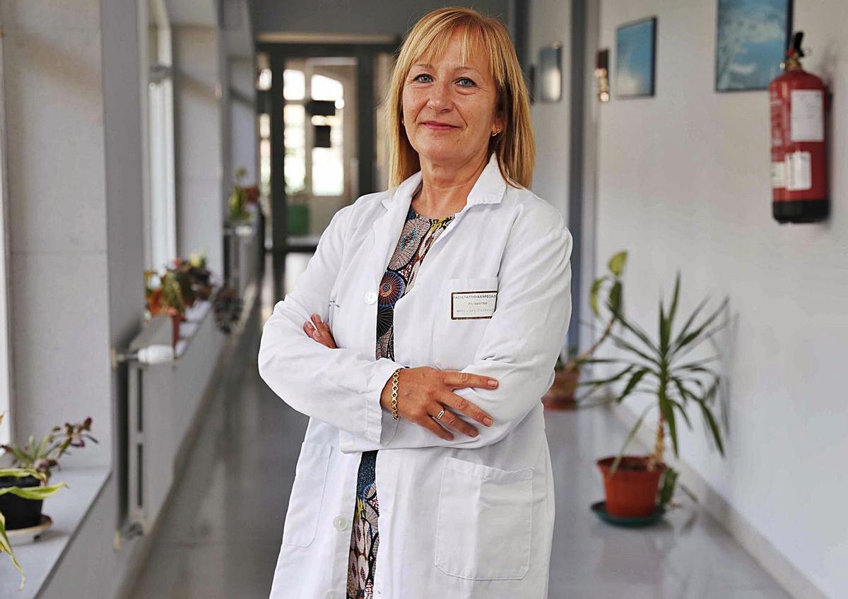 Laura Iglesias en el Hospital Nicolás Peña. | // PABLO HERNÁNDEZ