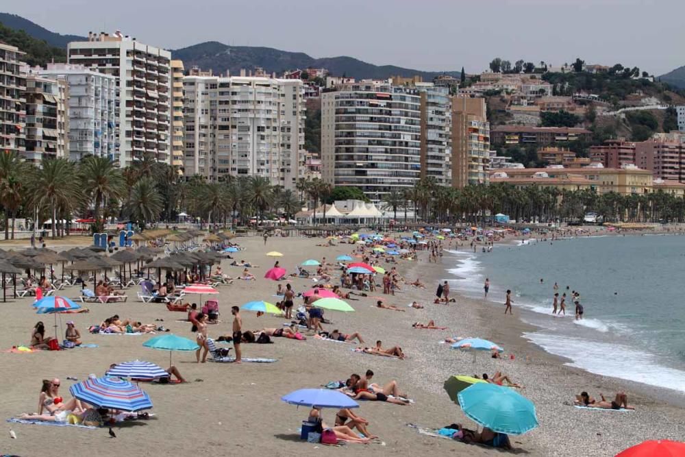 Control de aforo en las playas de Málaga en la nueva normalidad