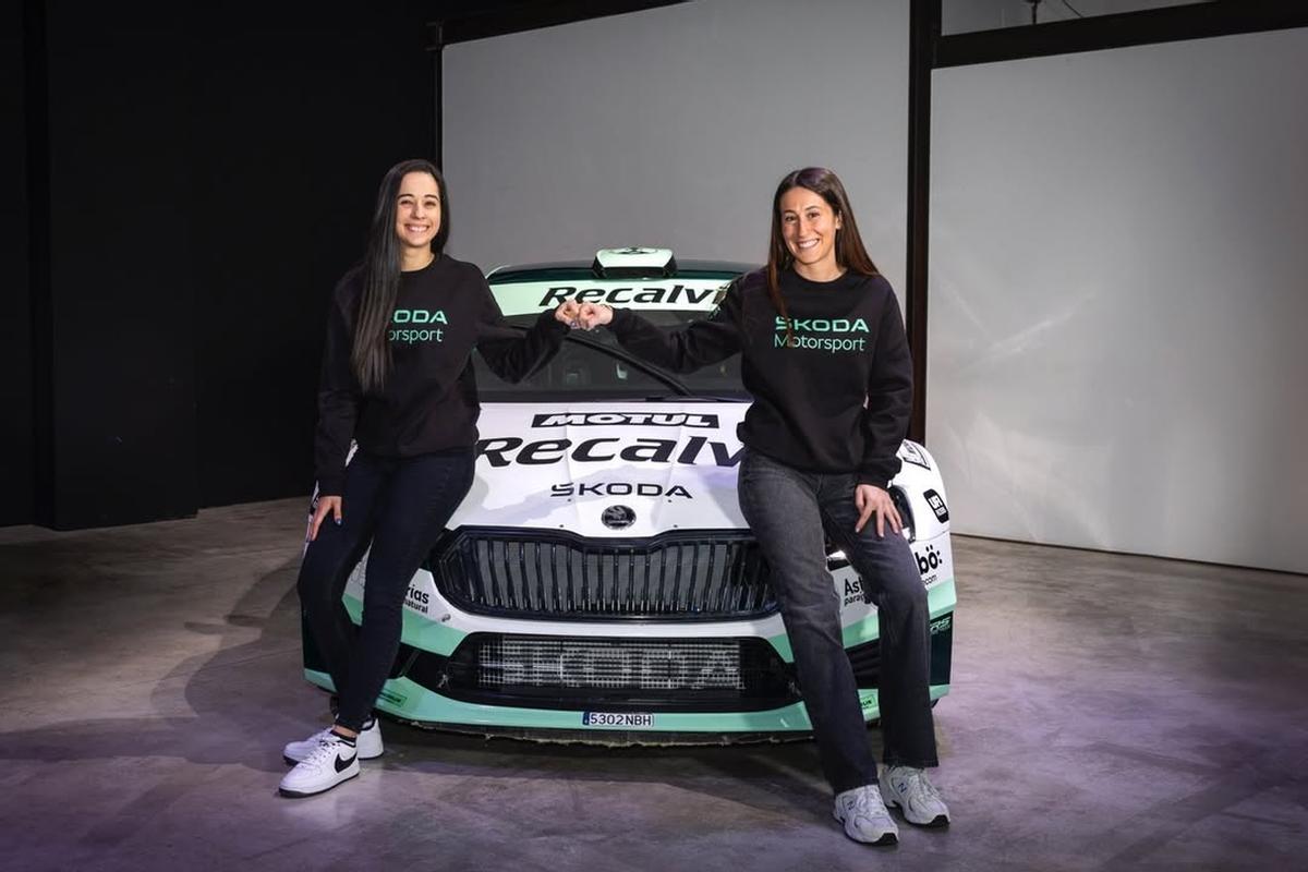 La piloto mallorquina Nuria Pons, en la presentación del equipo Skoda Recalvi
