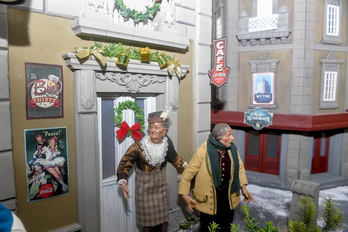 Publicidad en el belén de Nueva York del Castillo de Mata.