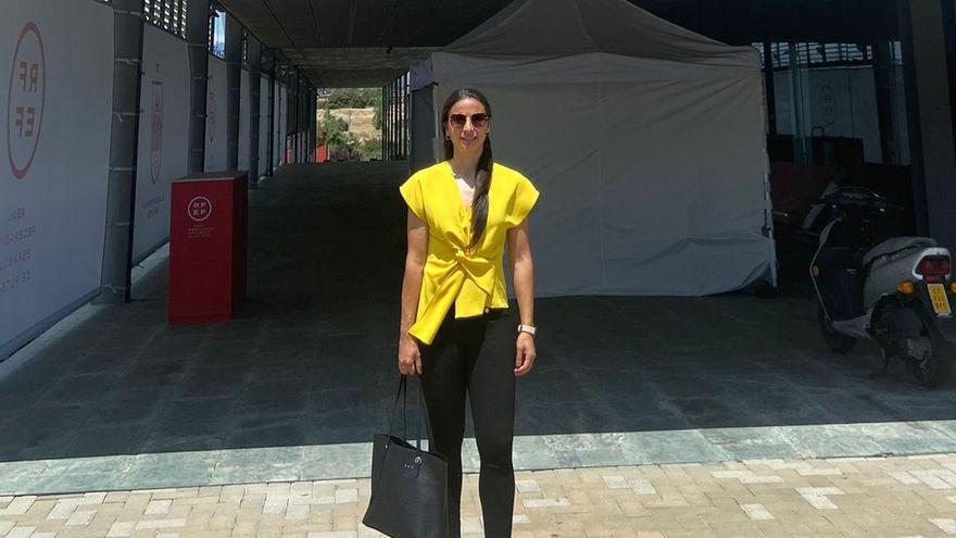 María de los Ángeles García, en la Ciudad del Fútbol de Las Rozas, también sede federativa.