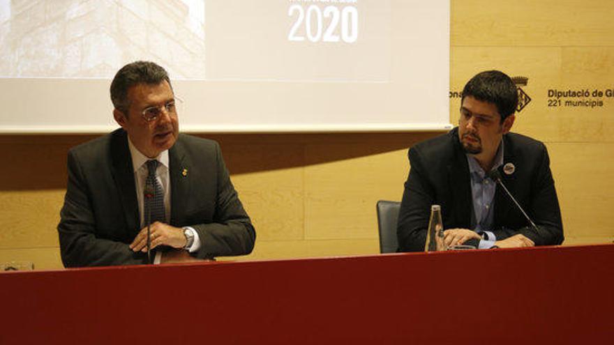 El president de la Diputació, Miquel Noguer, i el vicepresident, Pau Presas.